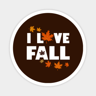 I love Autumn Fall Season Autumn Leaf Autumn Mood Typography Magnet